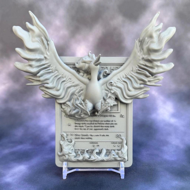 Moltress 3D Pokemon Card Wall Art Resin Figure Display TCG Collectible