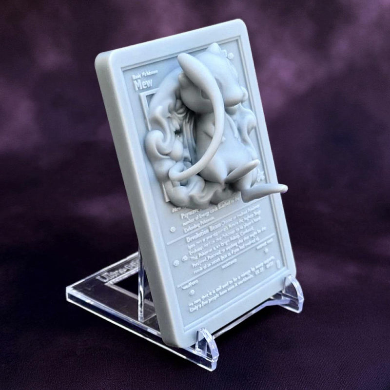 Mew 3D Pokemon Card Wall Art Resin Figure Display TCG Collectible
