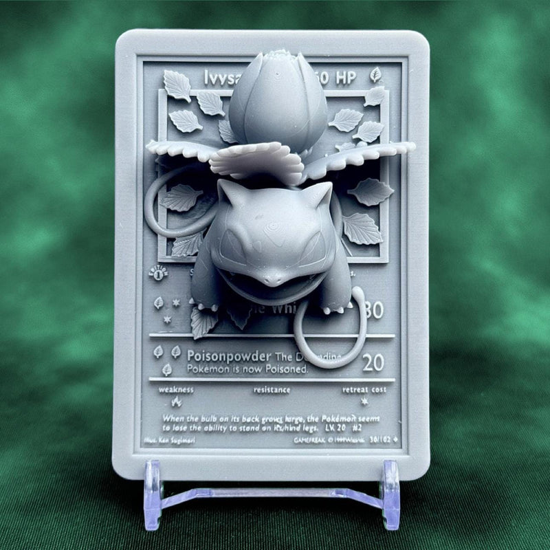 Ivysaur 3D Pokemon Card Wall Art Resin Figure Display TCG Collectible