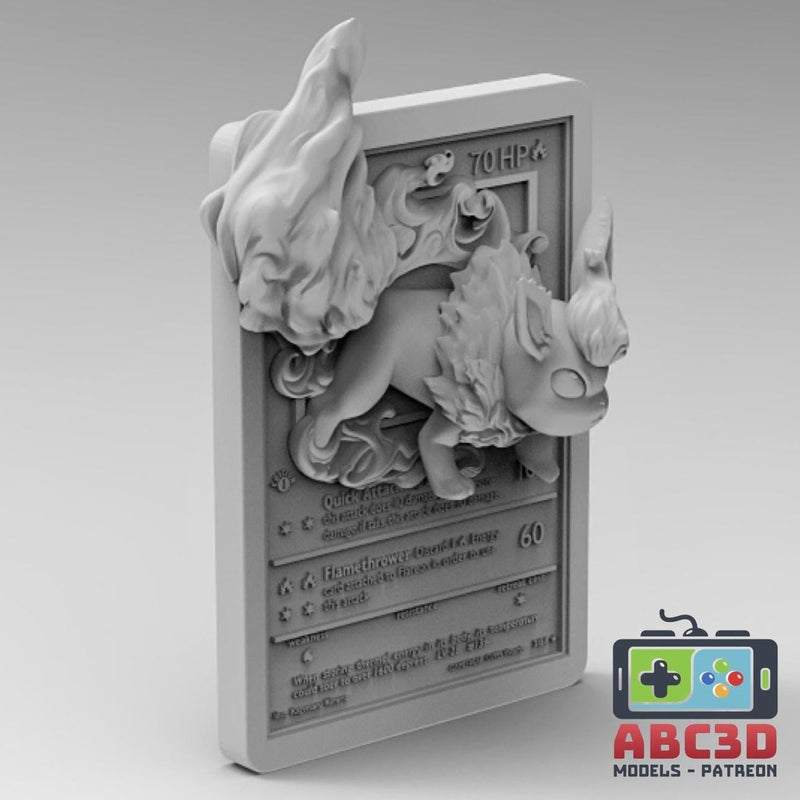 Flareon 3D Pokemon Card Wall Art Resin Figure Display TCG Collectible