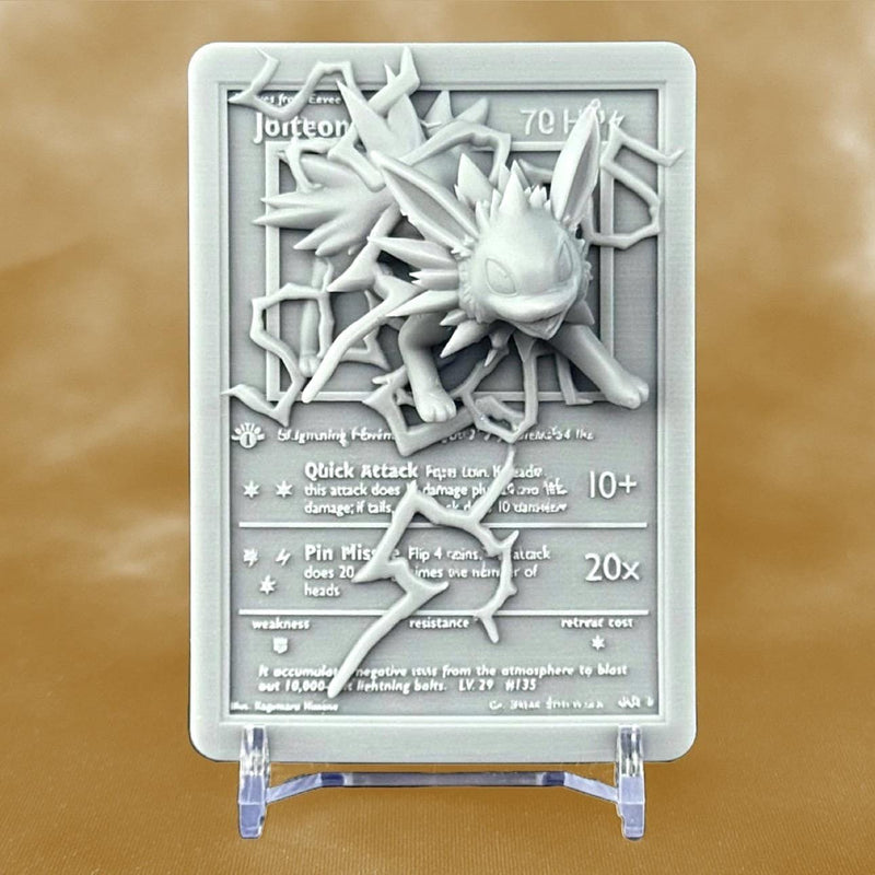 Jolteon 3D Pokemon Card Wall Art Resin Figure Display TCG Collectible