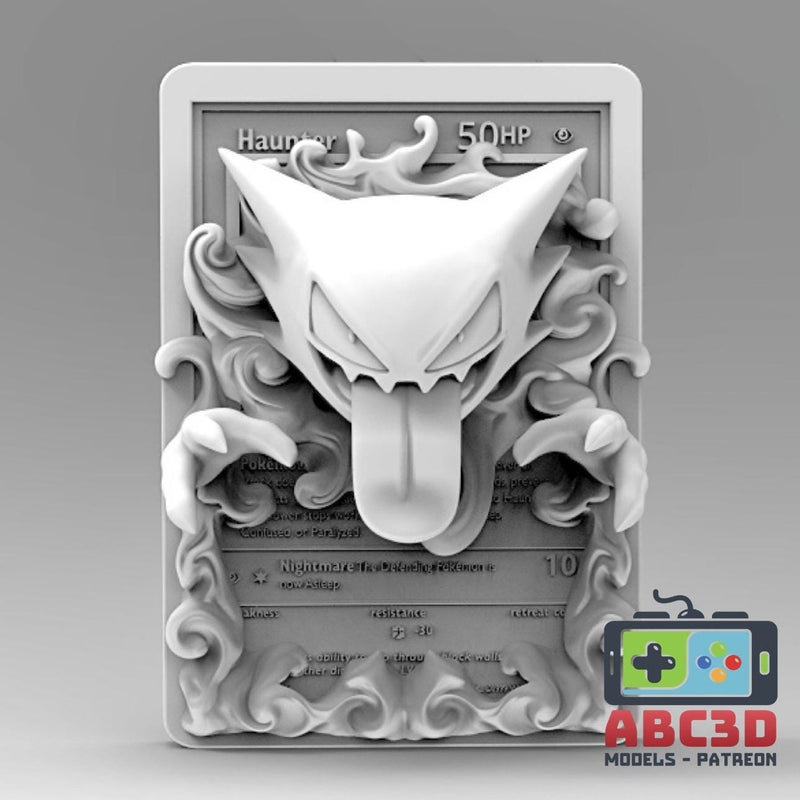 Haunter 3D Pokemon Card Wall Art Resin Figure Display TCG Collectible