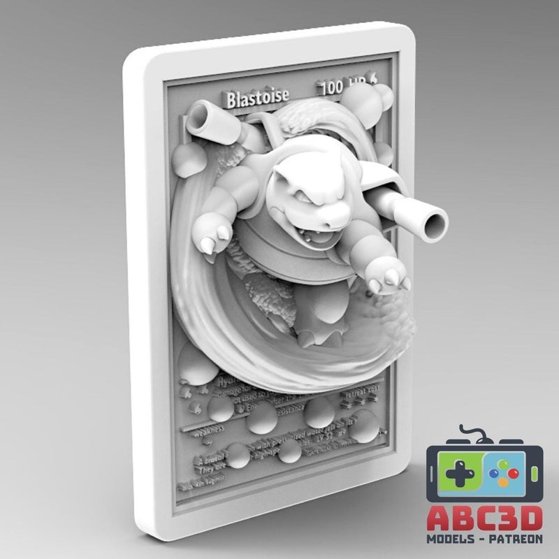 Blastoise 3D Pokemon Card Wall Art Resin Figure Display TCG Collectible