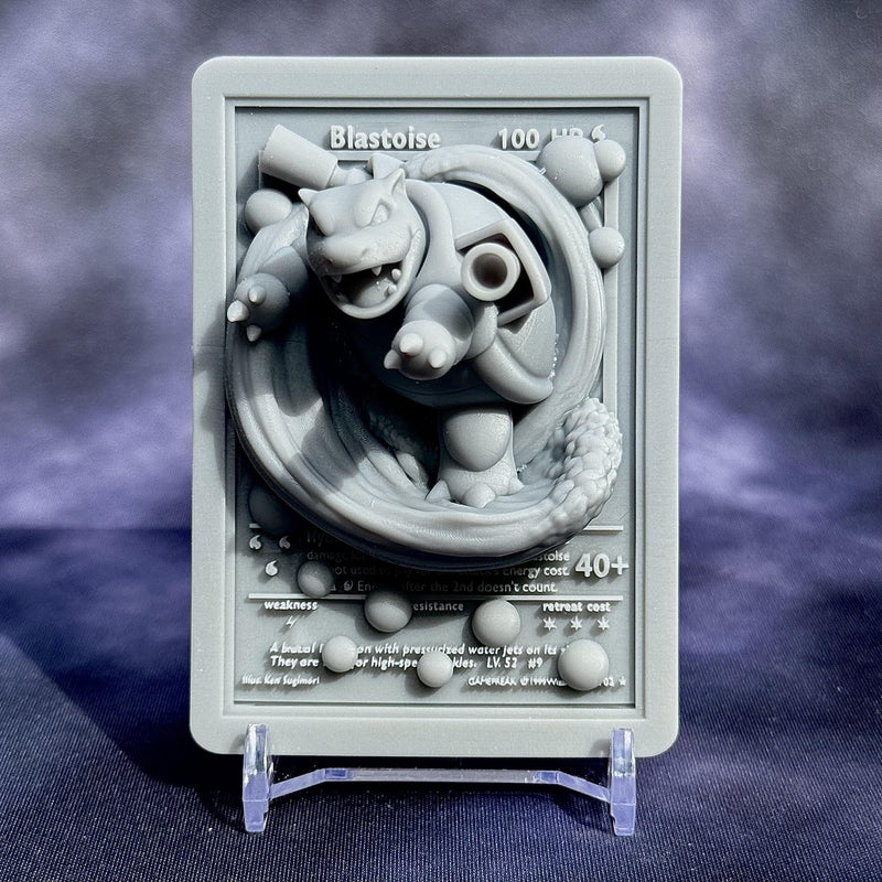 Blastoise 3D Pokemon Card Wall Art Resin Figure Display TCG Collectible
