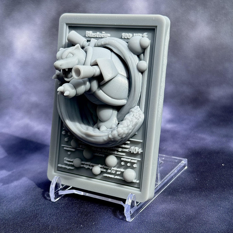 Blastoise 3D Pokemon Card Wall Art Resin Figure Display TCG Collectible