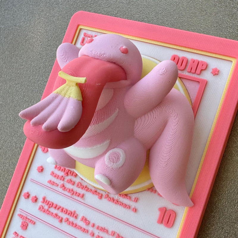 Lickitung 3D Pokemon Card Wall Art Resin Figure Display TCG Collectible
