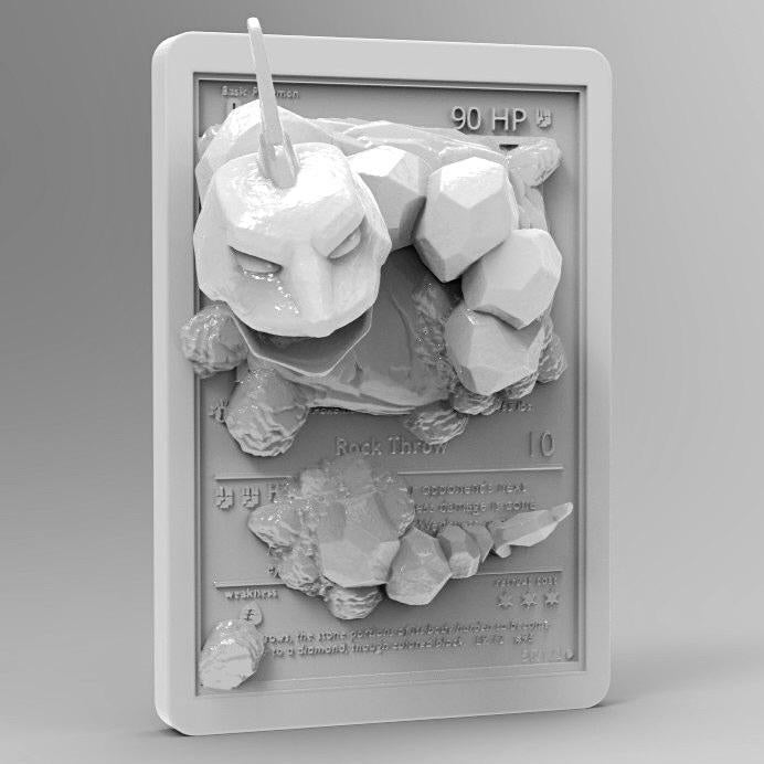 Onix 3D Pokemon Card Wall Art Resin Figure Display TCG Collectible