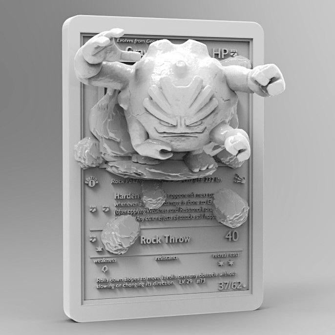 Graveler 3D Pokemon Card Wall Art Resin Figure Display TCG Collectible