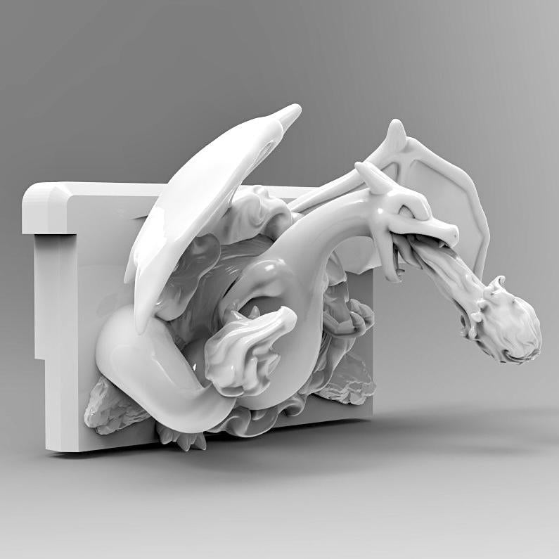 Charizard Fire Red GBA Cartridge 3D Pokemon Resin Wall Art Display