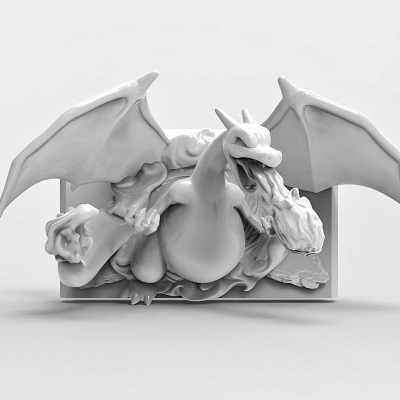 Charizard Fire Red GBA Cartridge 3D Pokemon Resin Wall Art Display