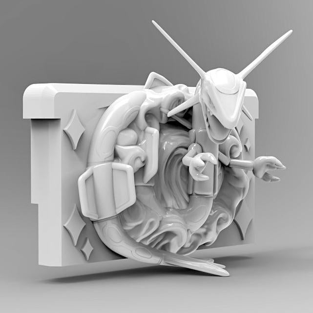 Rayquaza Emerald GBA Cartridge 3D Pokemon Resin Wall Art Display
