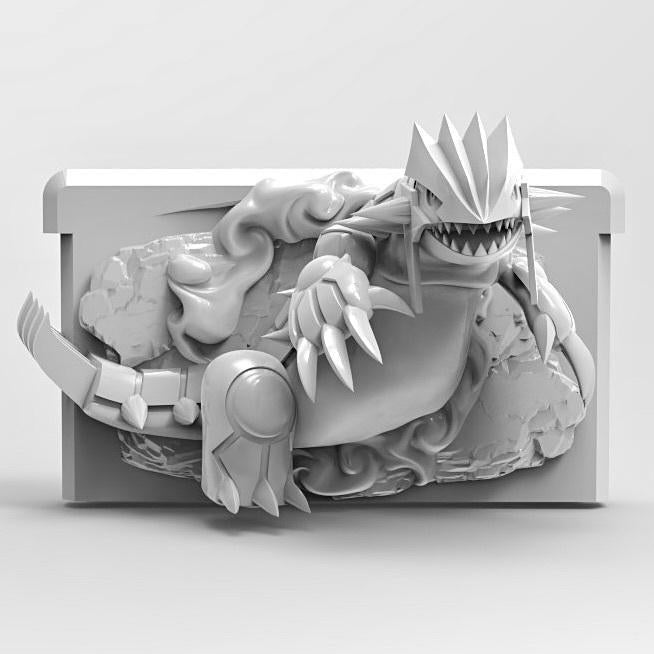 Groudon Ruby GBA Cartridge 3D Pokemon Resin Wall Art Display