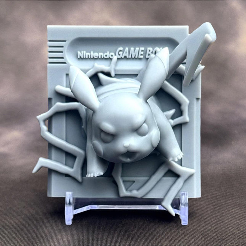 Pikachu Yellow Game Boy Cartridge 3D Pokemon Resin Wall Art Display