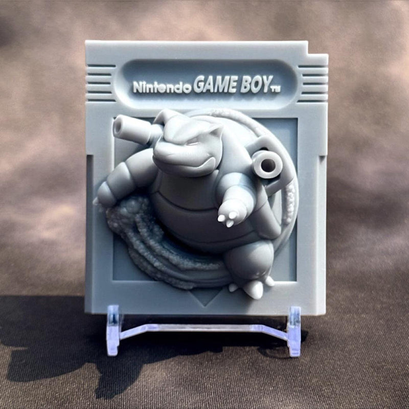 Blastoise Blue Game Boy Cartridge 3D Pokemon Resin Wall Art Display