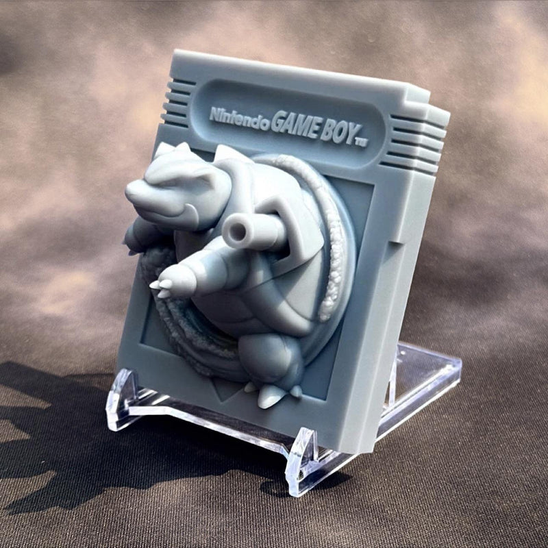 Blastoise Blue Game Boy Cartridge 3D Pokemon Resin Wall Art Display