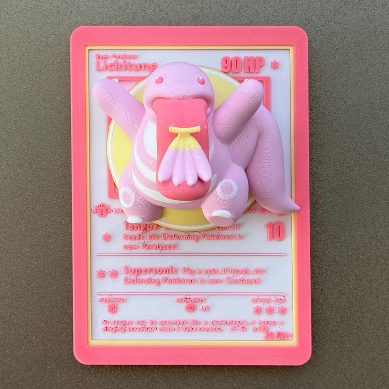 Lickitung 3D Pokemon Card Wall Art Resin Figure Display TCG Collectible
