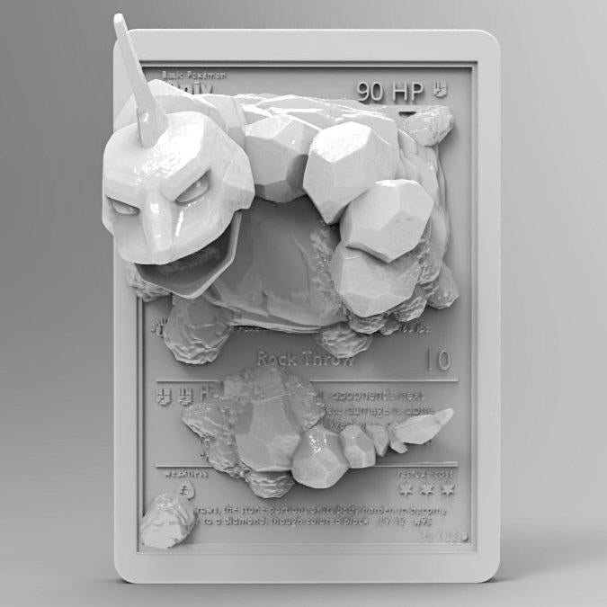 Onix 3D Pokemon Card Wall Art Resin Figure Display TCG Collectible