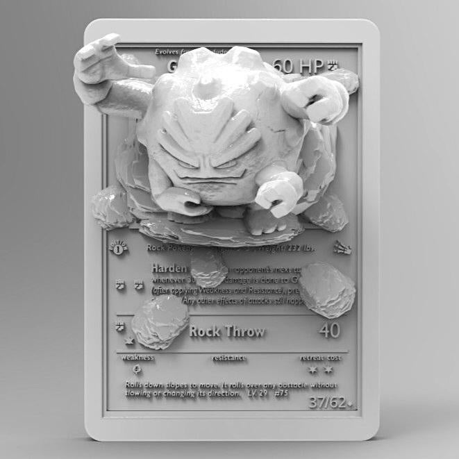 Graveler 3D Pokemon Card Wall Art Resin Figure Display TCG Collectible
