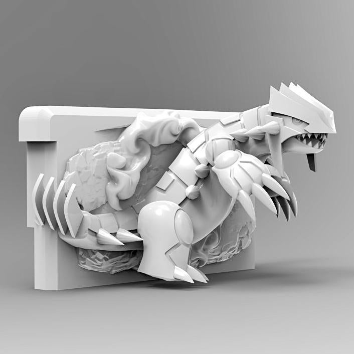 Groudon Ruby GBA Cartridge 3D Pokemon Resin Wall Art Display