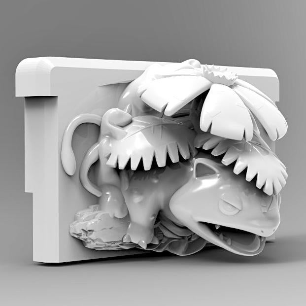 Venusaur Leaf Green GBA Cartridge 3D Pokemon Resin Wall Art Display