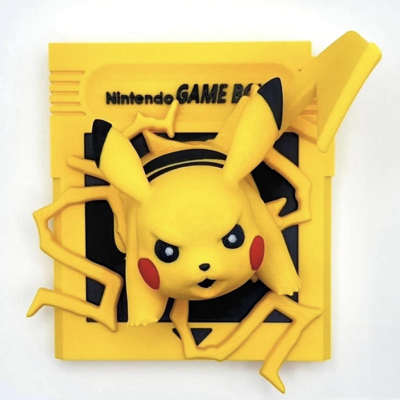 Pikachu Yellow Game Boy Cartridge 3D Pokemon Resin Wall Art Display