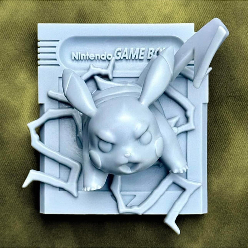 Pikachu Yellow Game Boy Cartridge 3D Pokemon Resin Wall Art Display