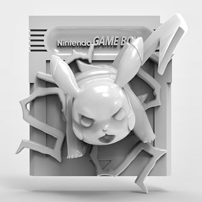 Pikachu Yellow Game Boy Cartridge 3D Pokemon Resin Wall Art Display