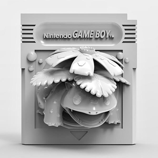 Venusaur Green Game Boy Cartridge 3D Pokemon Resin Wall Art Display