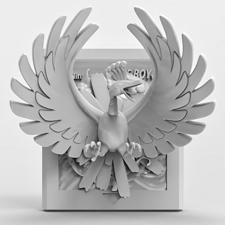 Ho Oh Gold Game Boy Cartridge 3D Pokemon Resin Wall Art Display