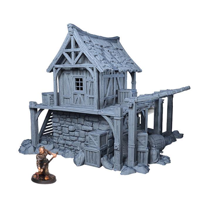 Ruined Food Storage 28mm DND Terrain | Tabletop Wargaming Scenery for Mordheim, Frostgrave & RPG | 3D Printed
