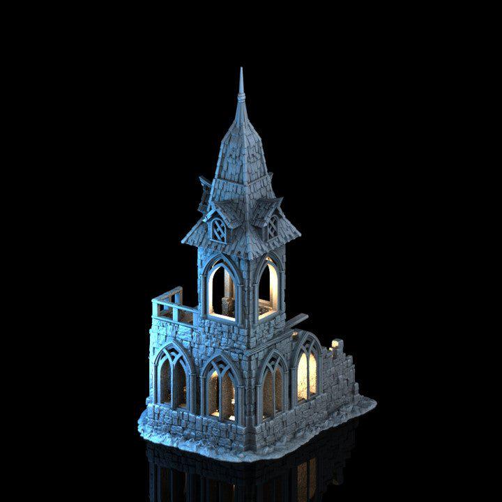 Ruined Cloister 28mm DND Terrain | Tabletop Wargaming Scenery for Mordheim, Frostgrave & RPG | Unpainted 3D Printed