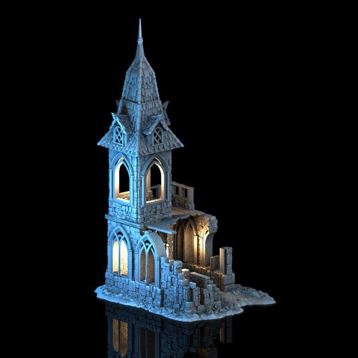 Ruined Cloister 28mm DND Terrain | Tabletop Wargaming Scenery for Mordheim, Frostgrave & RPG | Unpainted 3D Printed