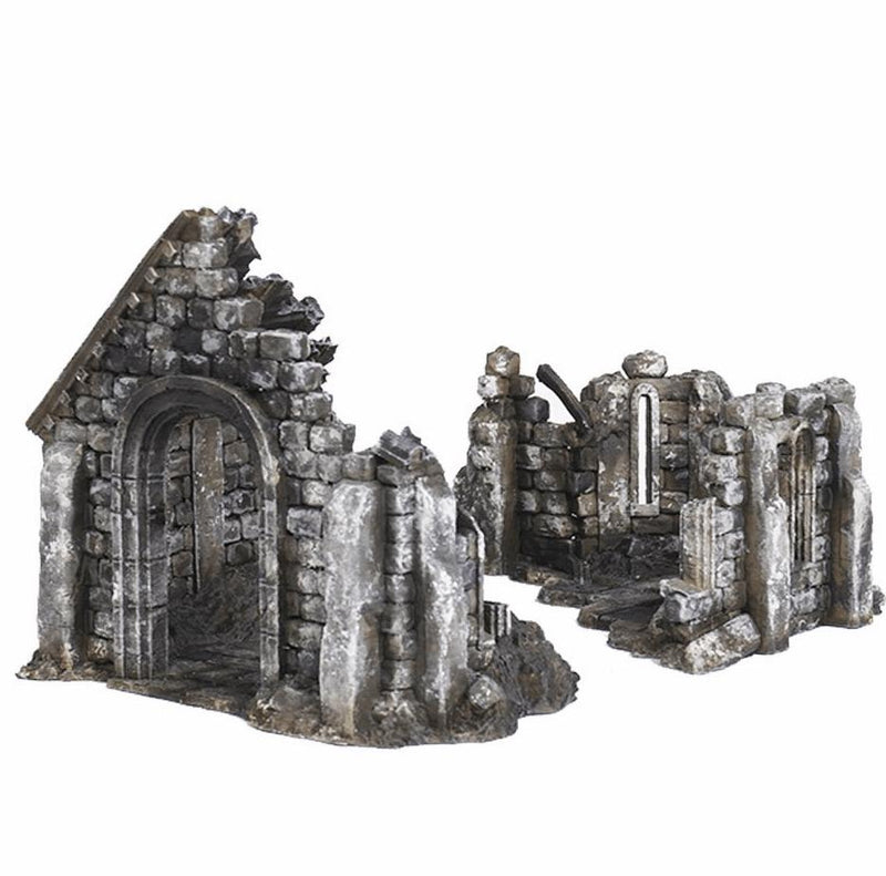 Ruined Church 28mm DND Terrain | Tabletop Wargaming Scenery for Mordheim, Frostgrave & RPG | Unpainted 3D Printed