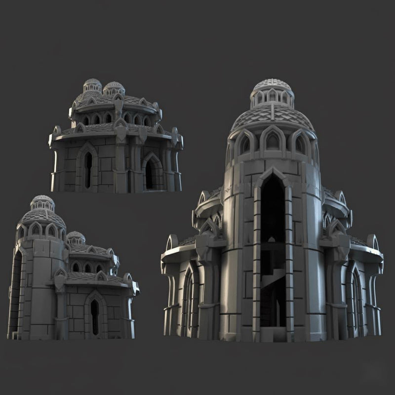 Lost City Building 28mm DND Terrain Set 2 | Tabletop Wargaming Ruins for Warhammer, Frostgrave & RPG | 3D Printed