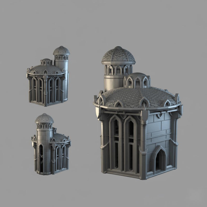 Lost City Building 28mm DND Terrain Set 4 | Tabletop Wargaming Ruins for Warhammer, Frostgrave & RPG | 3D Printed