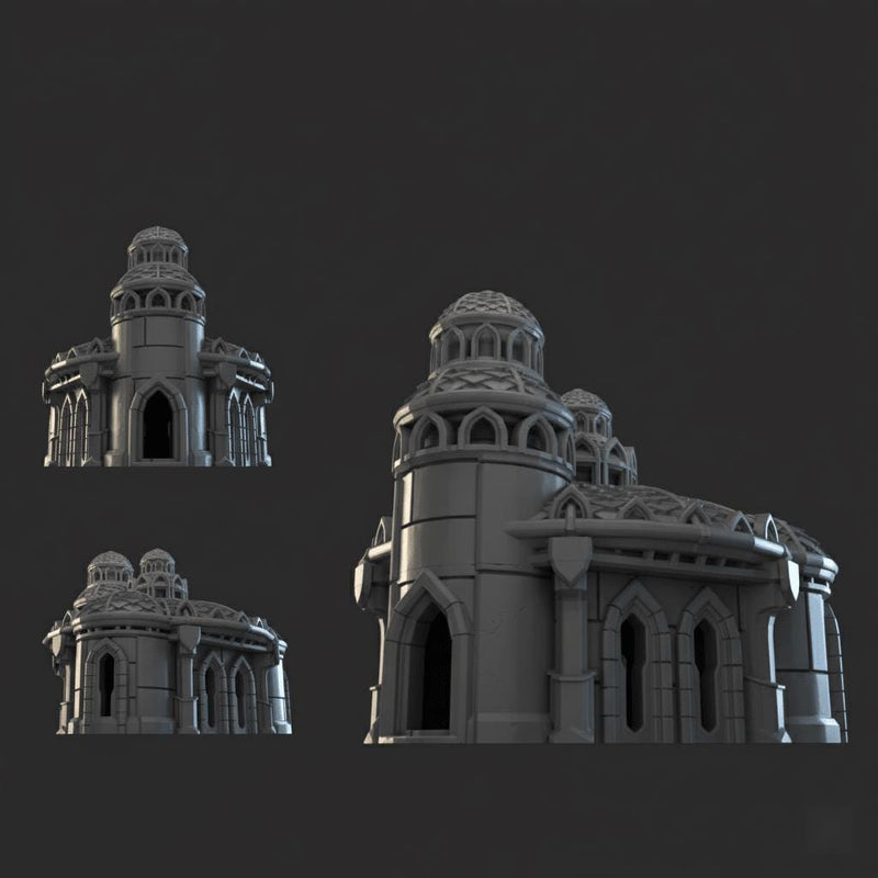 Lost City Building 28mm DND Terrain Set 3 | Tabletop Wargaming Ruins for Warhammer, Frostgrave & RPG | 3D Printed