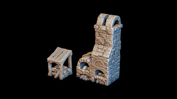Bakery 28mm DND Terrain | Tabletop Wargaming Scenery for Warhammer, Frostgrave & RPG | Unpainted 3D Printed