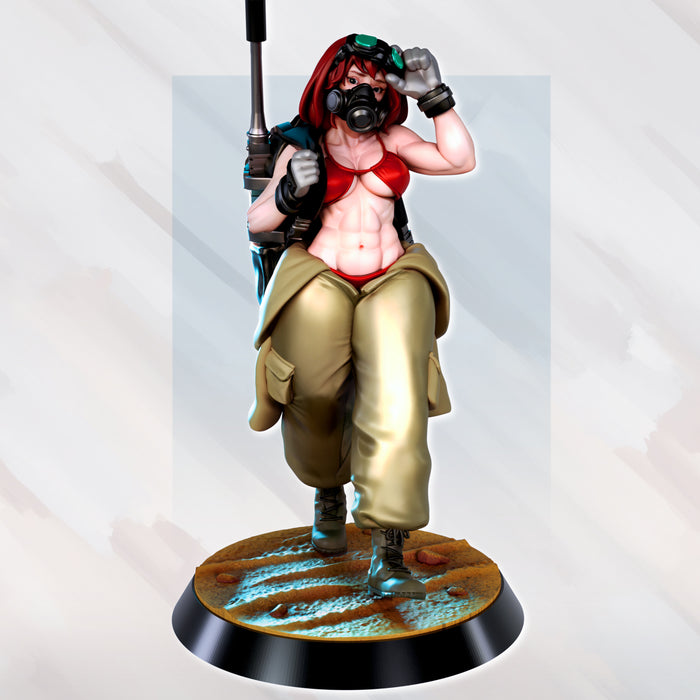 Krenzia Military Girl | Pin-up | Fantasy Miniature | Gaz Minis