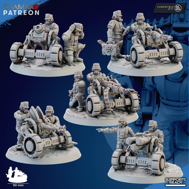 Trencher Heavy Weapon Miniatures | Imperial Soldiers | Grimdark Proxy Miniature | Ghamak