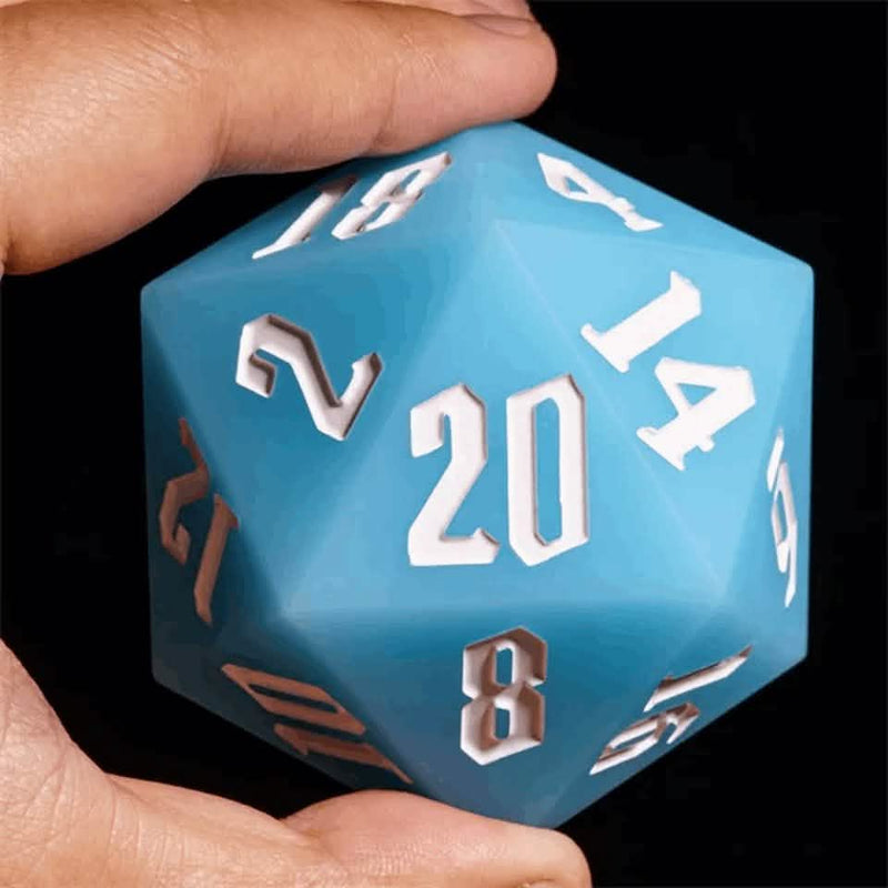 Jester's Bounce | Silicone D20 | Single Dice | Blue