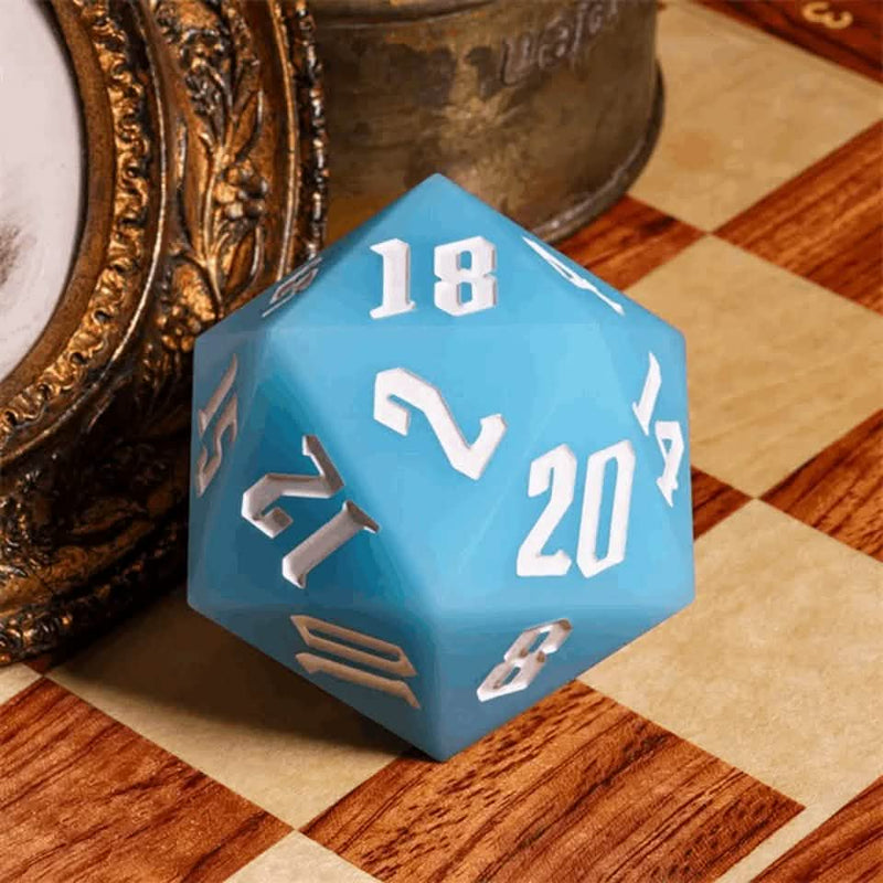 Jester's Bounce | Silicone D20 | Single Dice | Blue