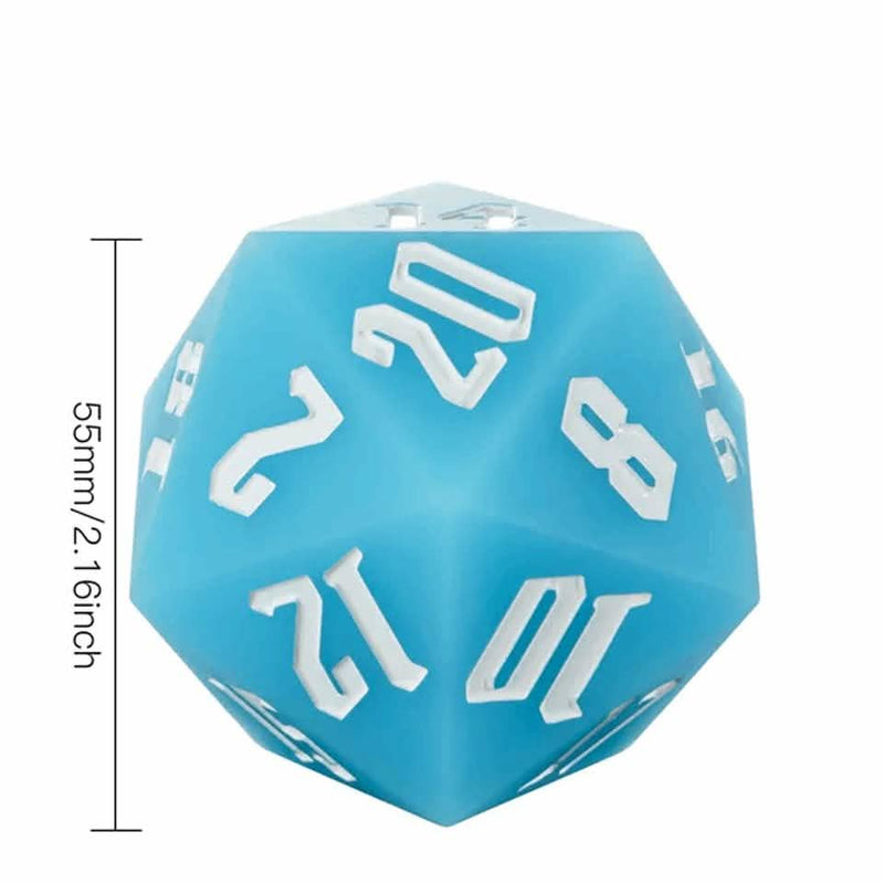 Jester's Bounce | Silicone D20 | Single Dice | Blue