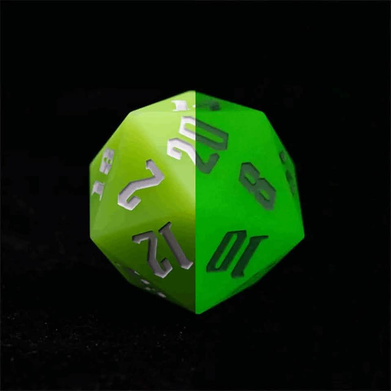 Jester's Bounce | Silicone D20 | Single Dice | Green