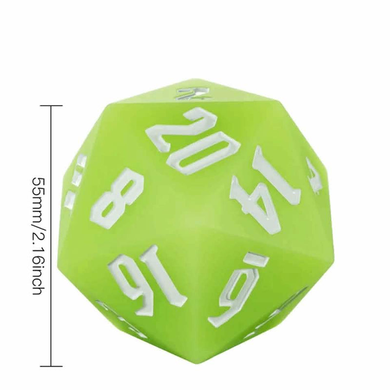 Jester's Bounce | Silicone D20 | Single Dice | Green
