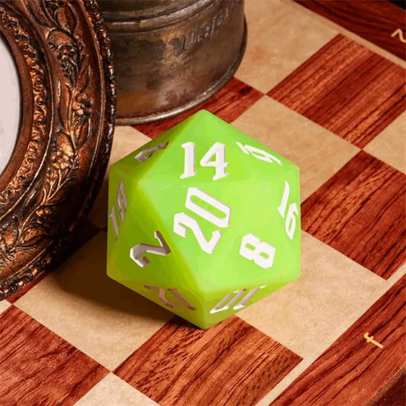 Jester's Bounce | Silicone D20 | Single Dice | Green