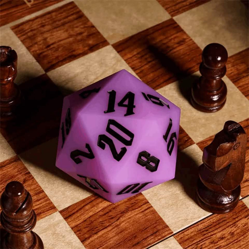 Jester's Bounce | Silicone D20 | Single Dice | Purple