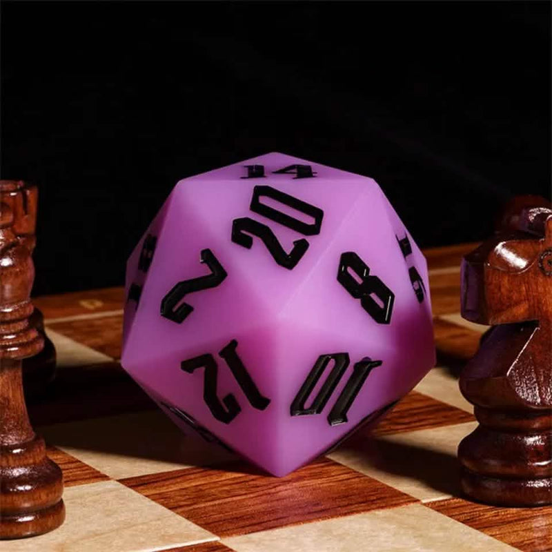 Jester's Bounce | Silicone D20 | Single Dice | Purple
