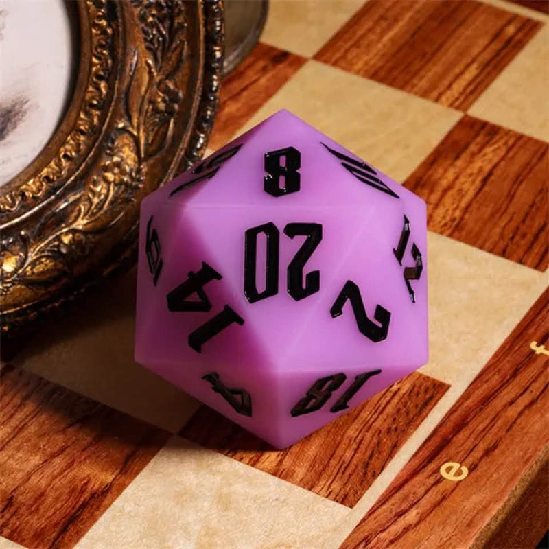 Jester's Bounce | Silicone D20 | Single Dice | Purple