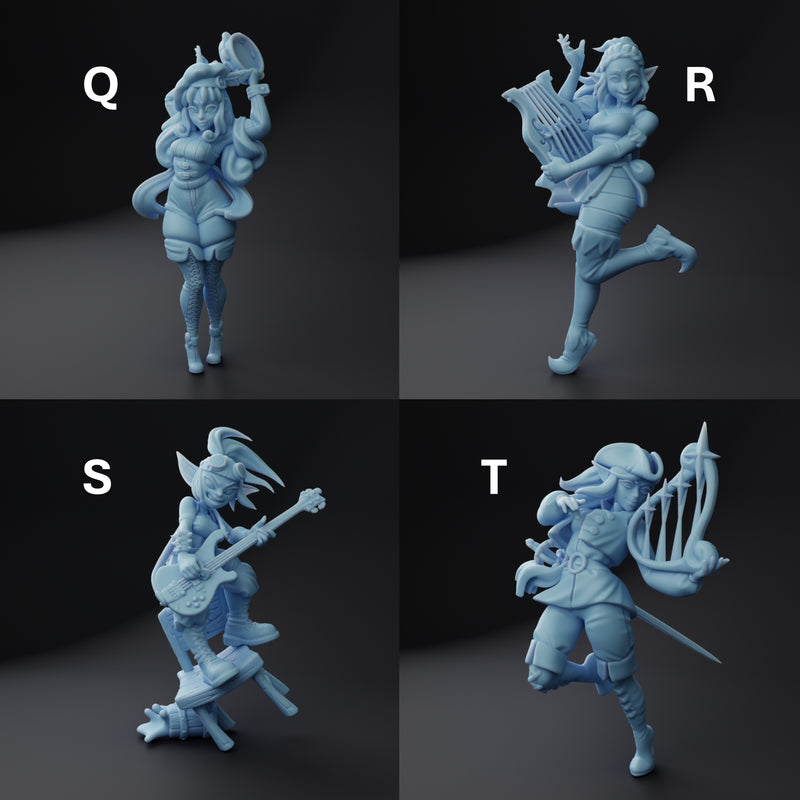 Bard Adventurer Miniatures | Bardic Beatdown | Twin Goddess Miniatures