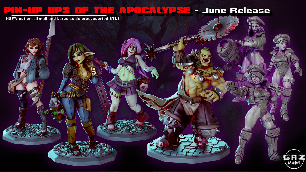 Pin-Ups of the Apocalypse Miniatures (Full Set) | Fantasy Miniature | Gaz Minis